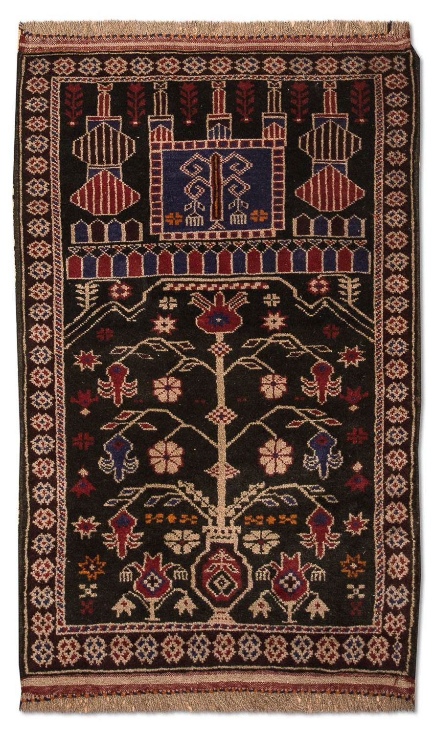 Baluch-tæppe - 133 x 77 cm - brun