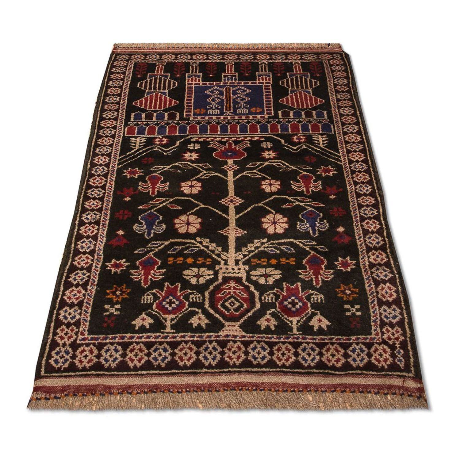Baluch-tæppe - 133 x 77 cm - brun