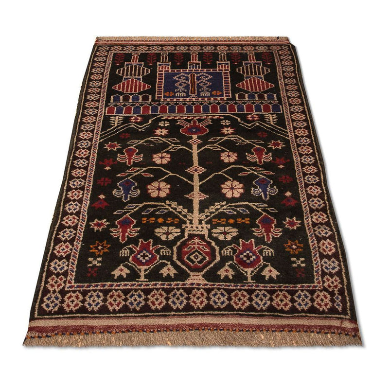 Baluch-tæppe - 133 x 77 cm - brun