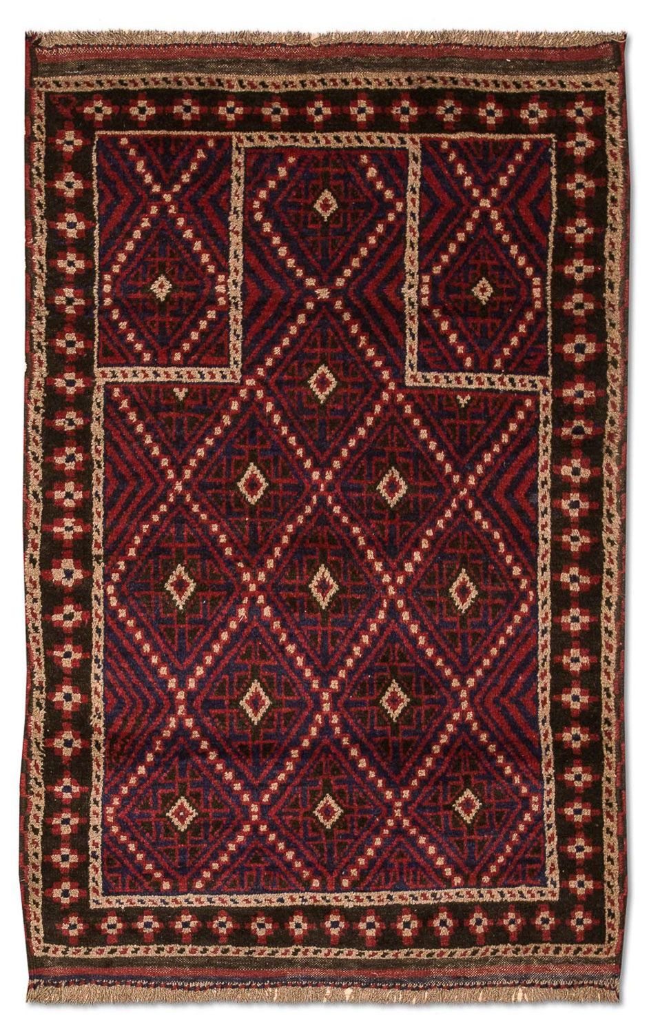 Baluch-tæppe - 127 x 85 cm - flerfarvet
