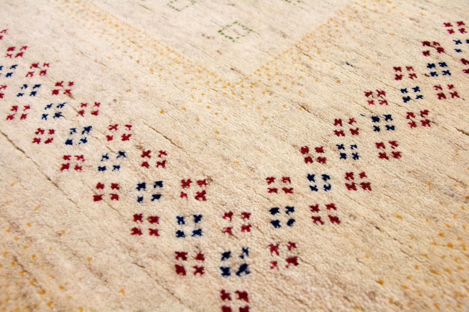 Gabbeh Tæppe - Loribaft Persisk - 250 x 200 cm - beige