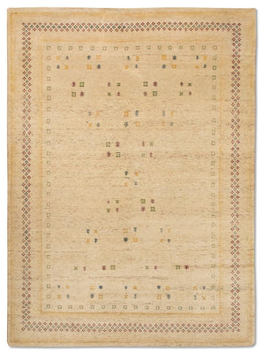 Gabbeh Tæppe - Loribaft Persisk - 400 x 300 cm - beige