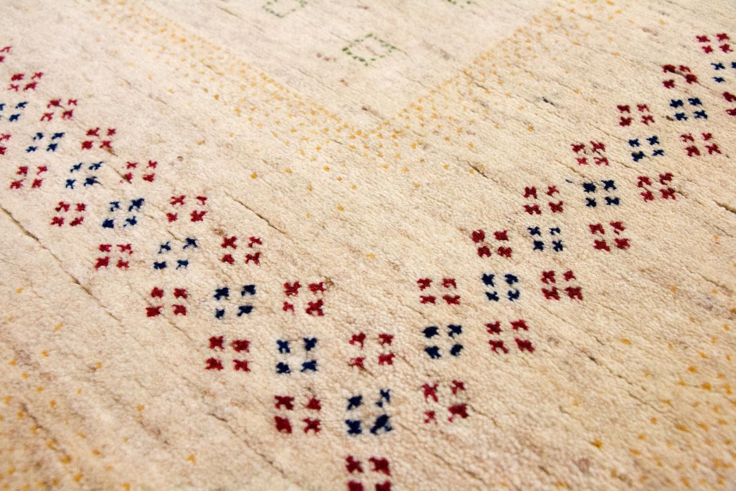 Gabbeh Tæppe - Loribaft Persisk - 400 x 300 cm - beige