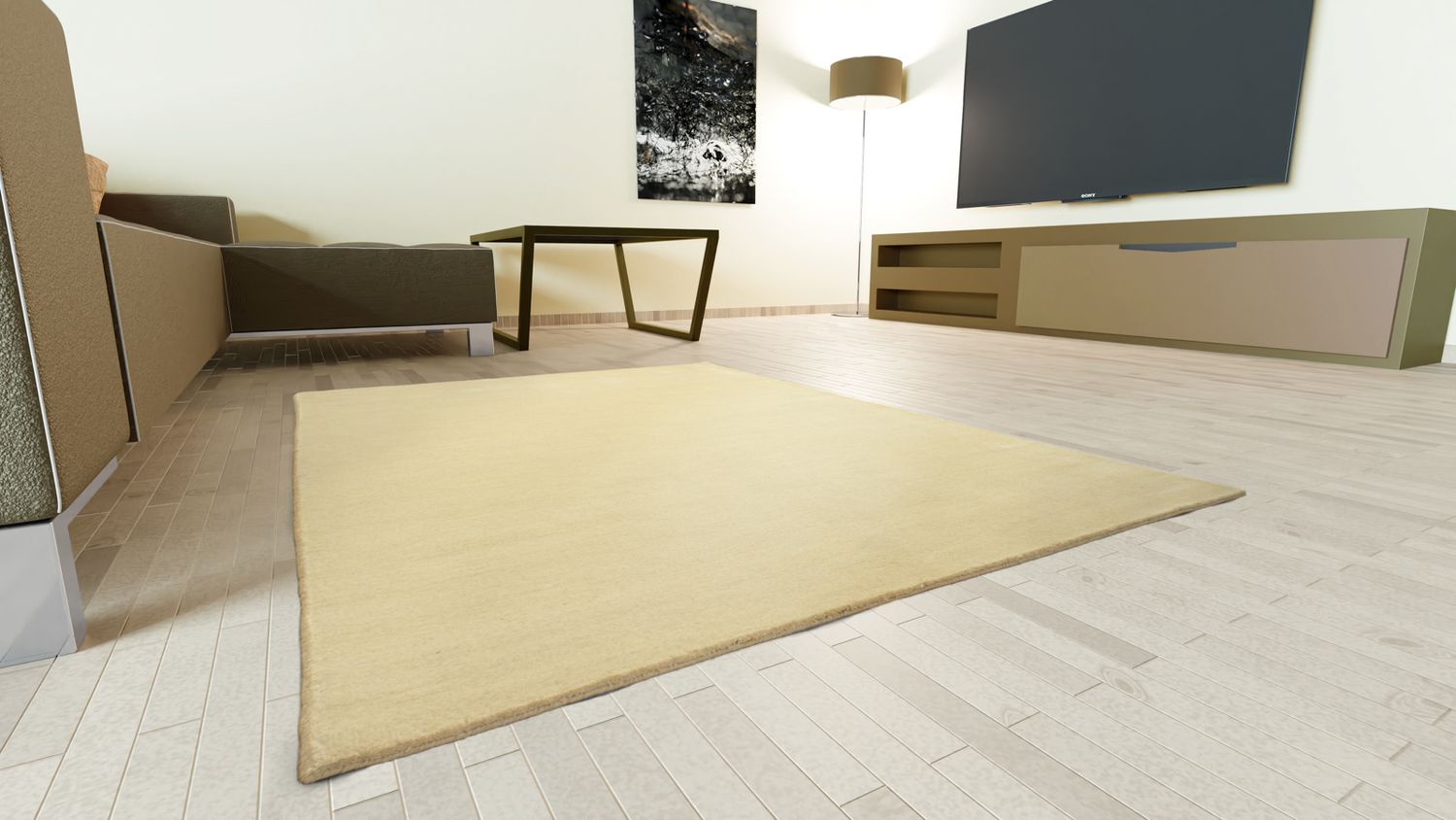 Gabbeh-tæppe - Indus - 90 x 60 cm - beige