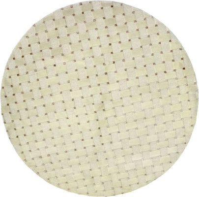 Nepal Tæppe rundt  - 150 x 150 cm - beige