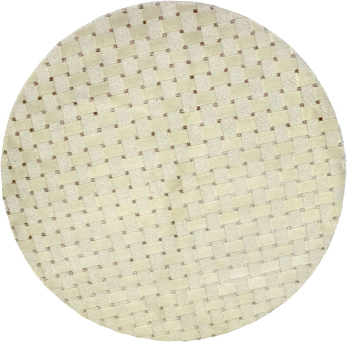 Nepal Tæppe rundt  - 150 x 150 cm - beige