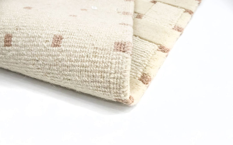 Nepal Tæppe rundt  - 150 x 150 cm - beige