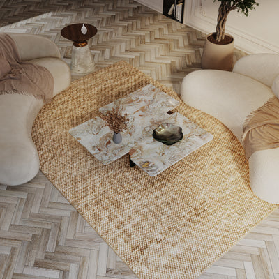 Uldtæppe - Filtkugle - Mosaik - rundt