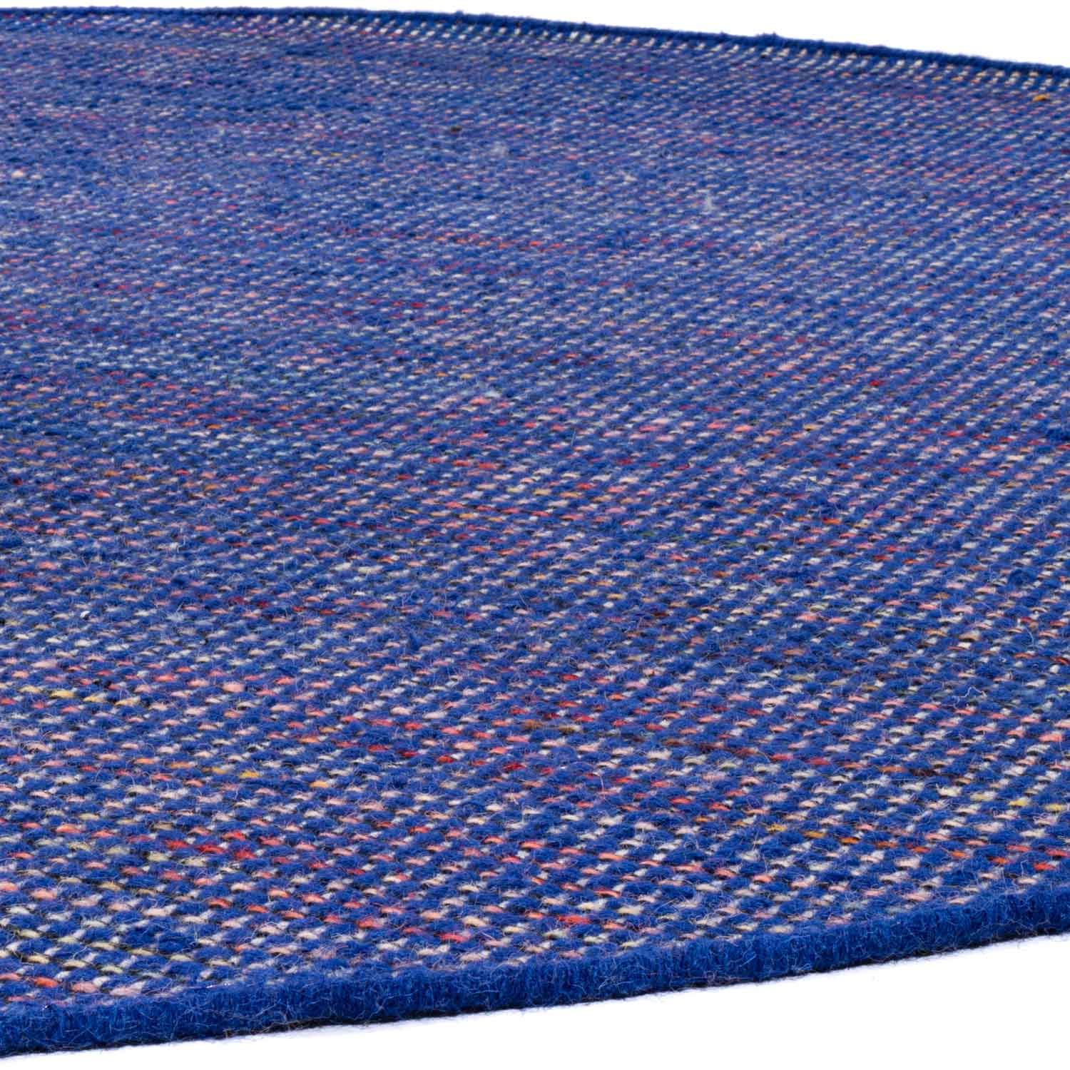 Kelim-tæppe - Trendy rundt  - 200 x 200 cm - blå