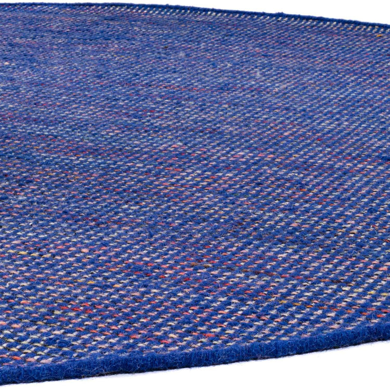 Kelim-tæppe - Trendy rundt  - 200 x 200 cm - blå