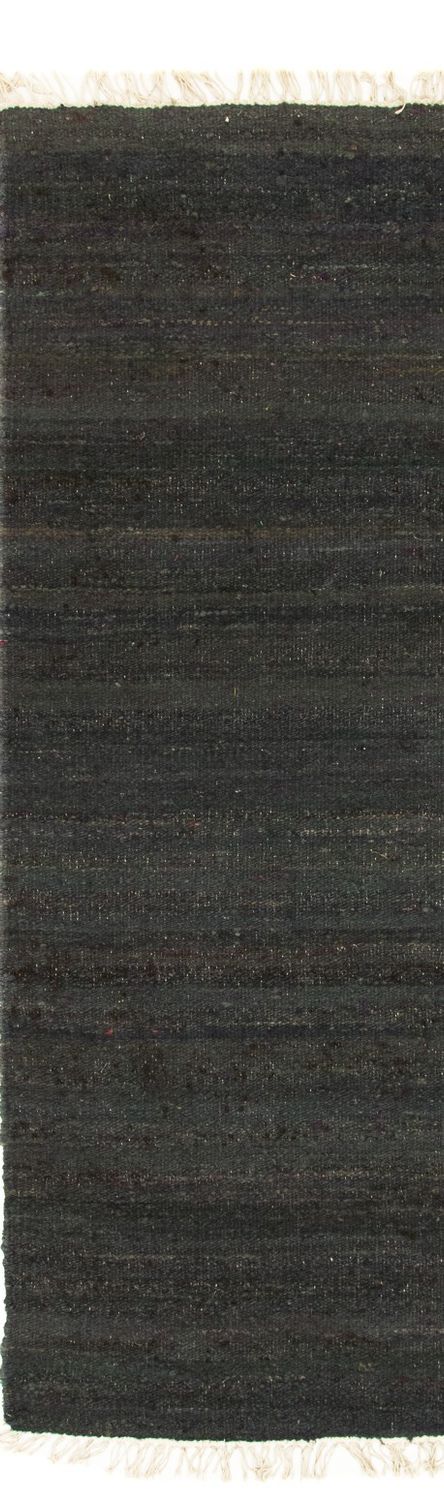 Løber Kelim-tæppe - Trendy - 200 x 70 cm - sort