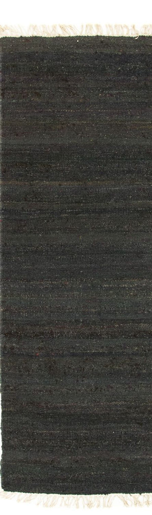 Løber Kelim-tæppe - Trendy - 200 x 70 cm - sort