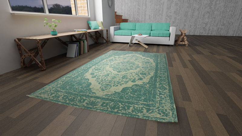 Løber Vintage tæppe - 300 x 80 cm - blå