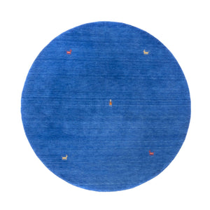 Gabbeh-tæppe - Softy rundt  - 250 x 250 cm - blå