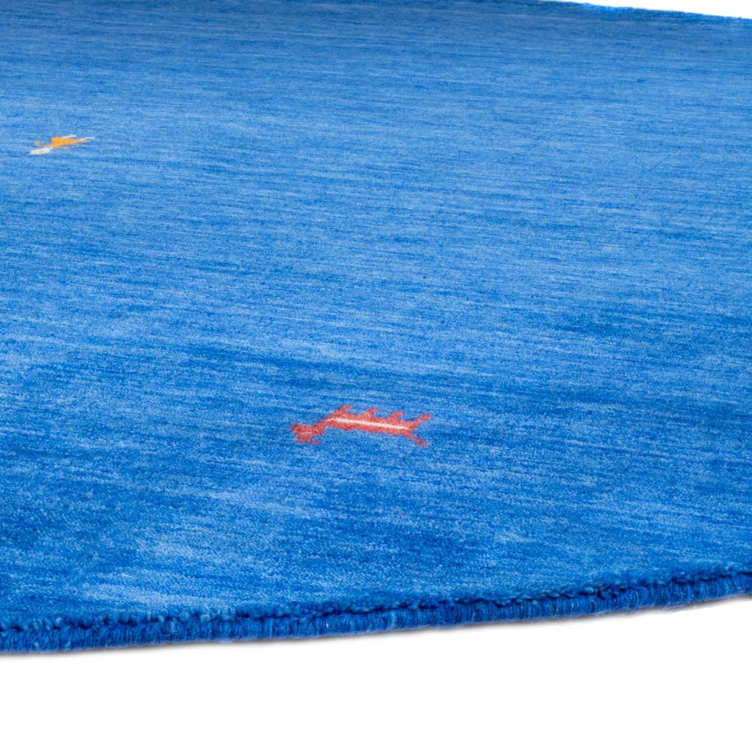 Gabbeh-tæppe - Softy rundt  - 250 x 250 cm - blå