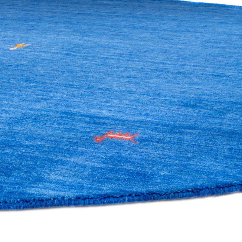 Gabbeh-tæppe - Softy rundt  - 250 x 250 cm - blå