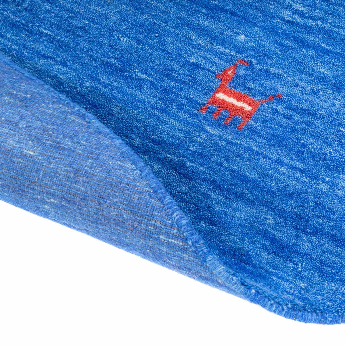 Gabbeh-tæppe - Softy rundt  - 250 x 250 cm - blå