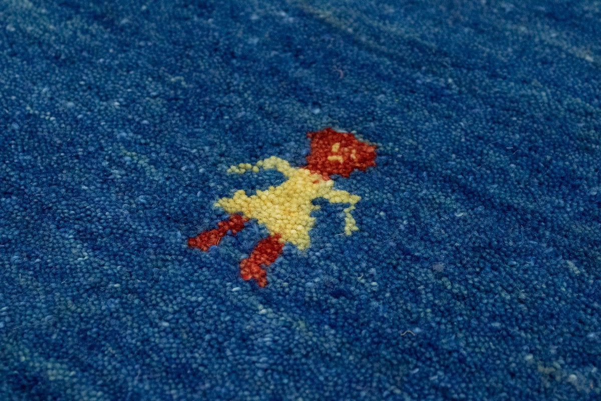 Gabbeh-tæppe - Indus - 300 x 250 cm - blå