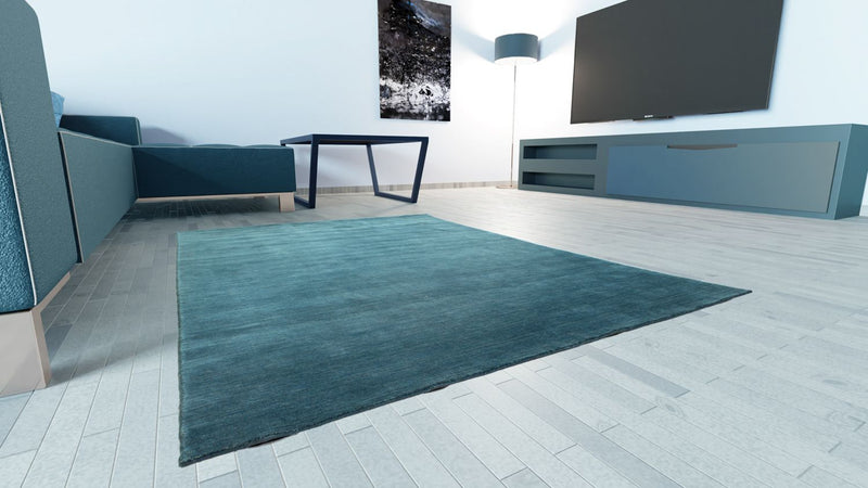 Gabbeh-tæppe - Indus - 250 x 200 cm - benzinblå