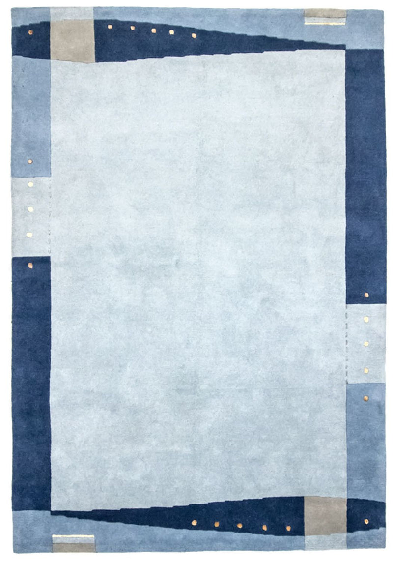 Nepal Tæppe - 300 x 200 cm - lyseblå