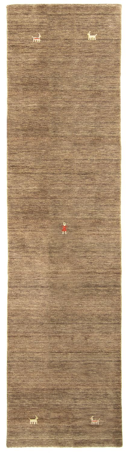 Løber Gabbeh-tæppe - Indus - 200 x 80 cm - brun