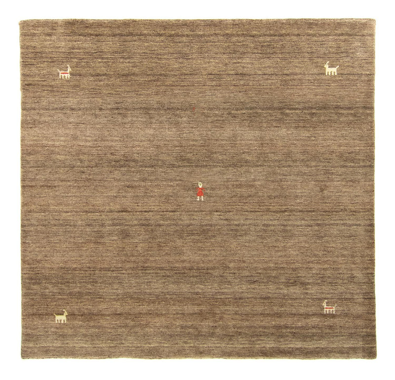 Gabbeh-tæppe - Indus rundt  - 250 x 250 cm - brun