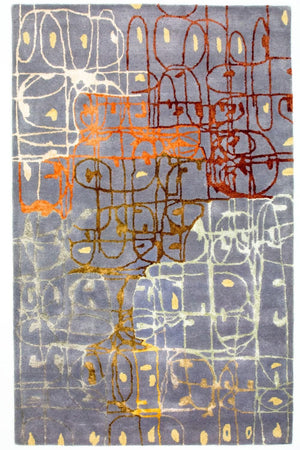 Designer tæppe - 242 x 153 cm - flerfarvet
