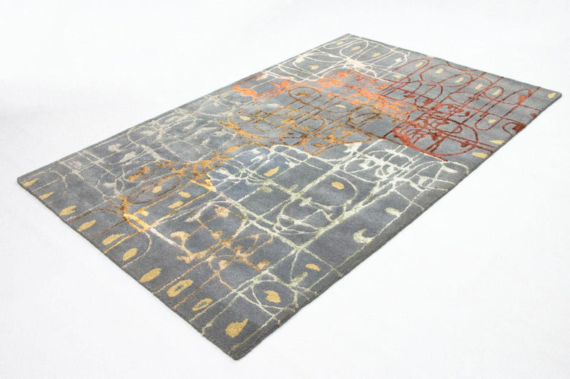 Designer tæppe - 242 x 153 cm - flerfarvet