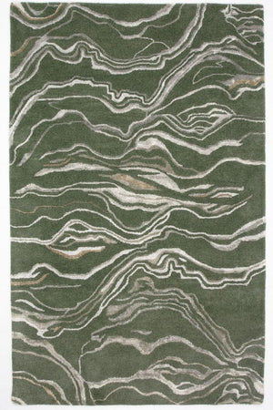 Designer tæppe - 242 x 153 cm - grøn