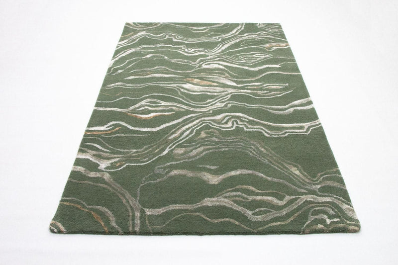 Designer tæppe - 242 x 153 cm - grøn