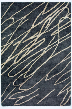 Designer tæppe - 180 x 121 cm - blå
