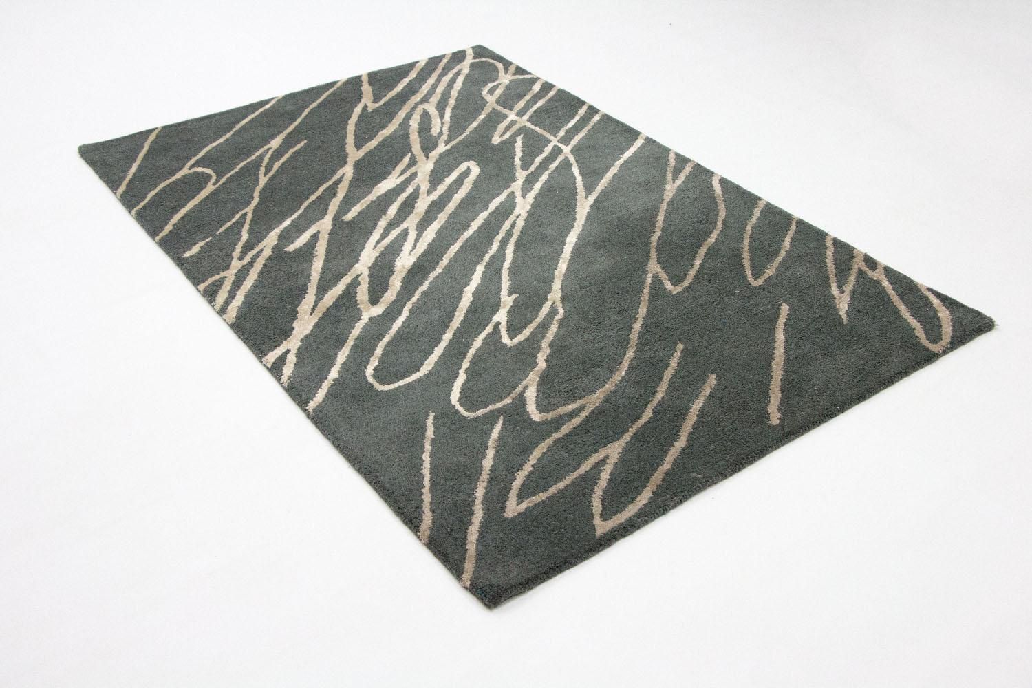 Designer tæppe - 180 x 121 cm - blå