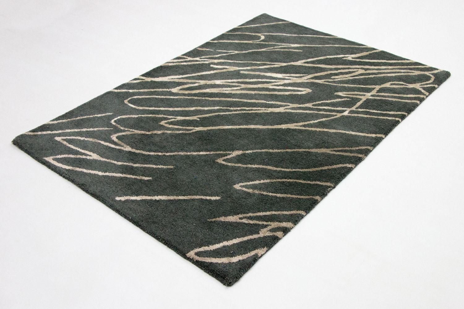Designer tæppe - 180 x 121 cm - blå