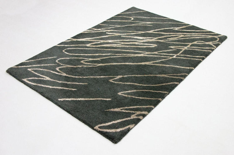 Designer tæppe - 180 x 121 cm - blå