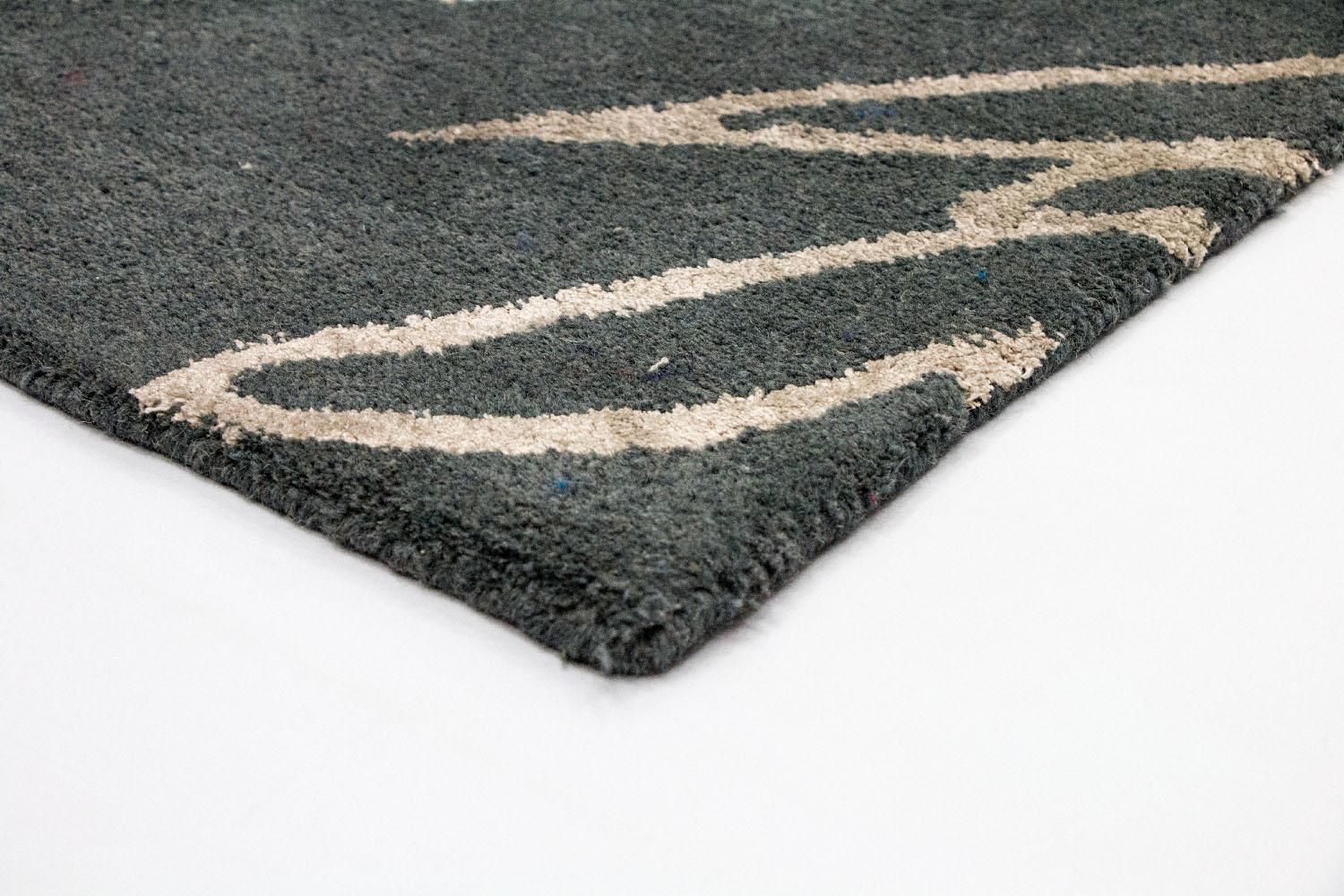 Designer tæppe - 180 x 121 cm - blå