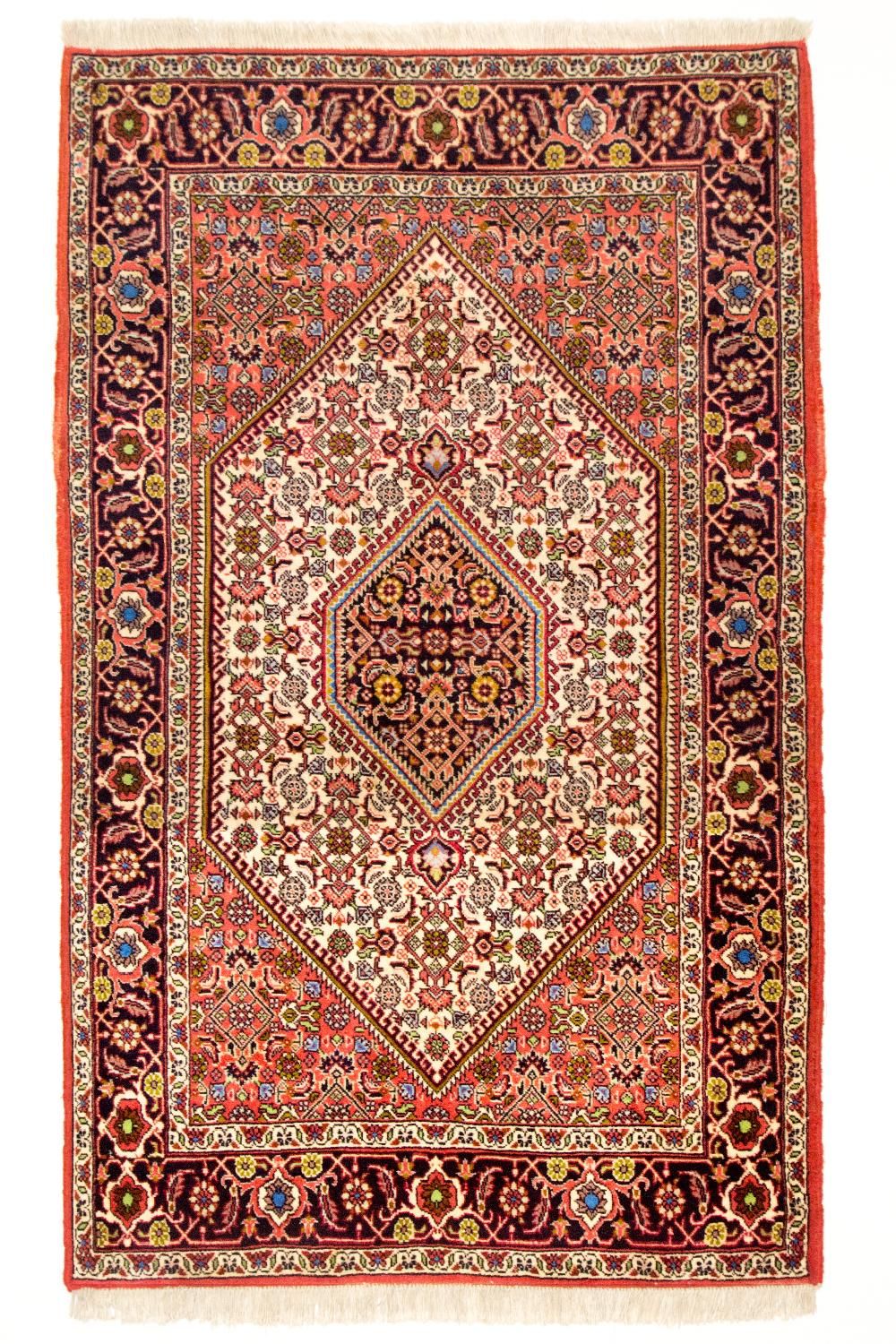 Persisk tæppe - Bijar - 140 x 88 cm - rød