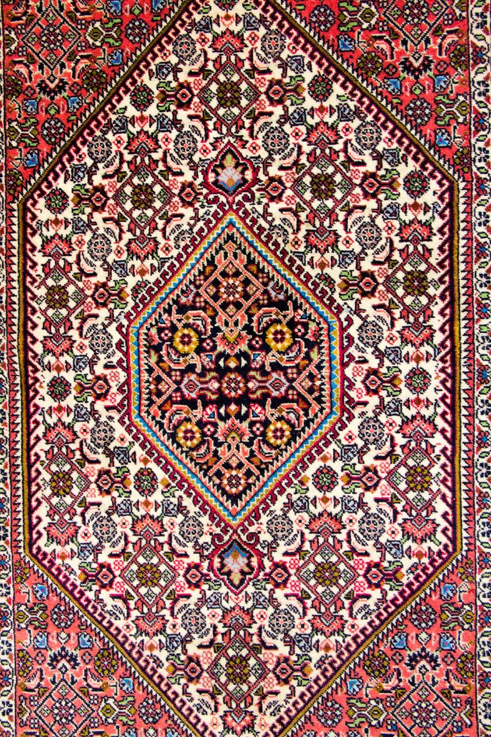 Persisk tæppe - Bijar - 140 x 88 cm - rød