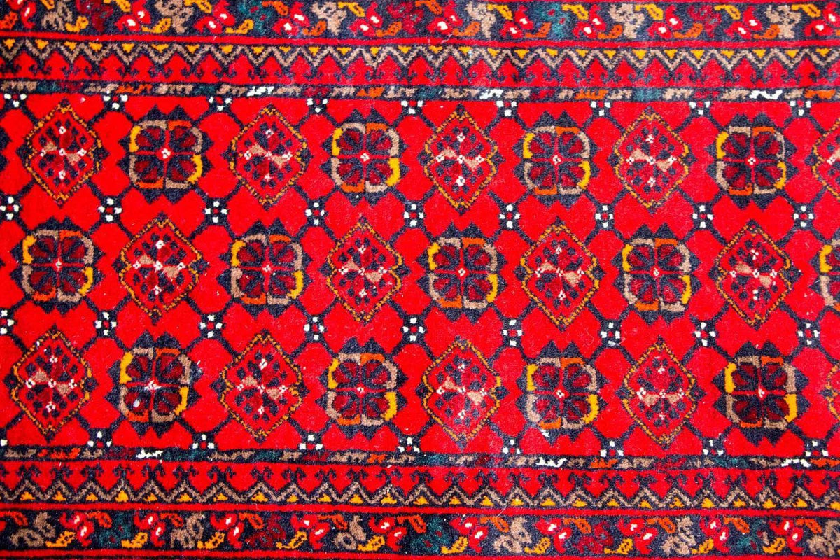 Løber Afghansk tæppe - Bukhara - 257 x 83 cm - rød