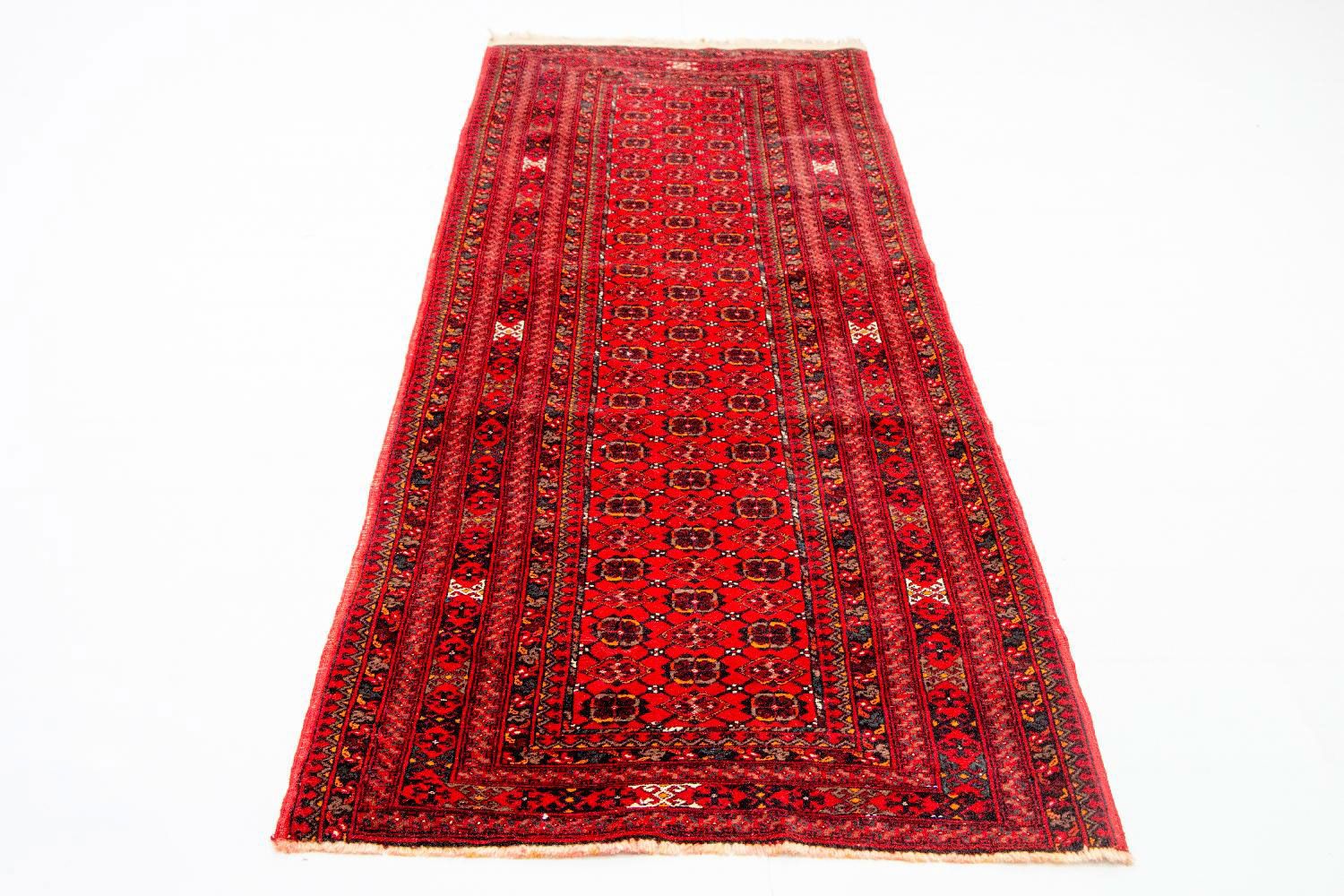 Løber Afghansk tæppe - Bukhara - 257 x 83 cm - rød