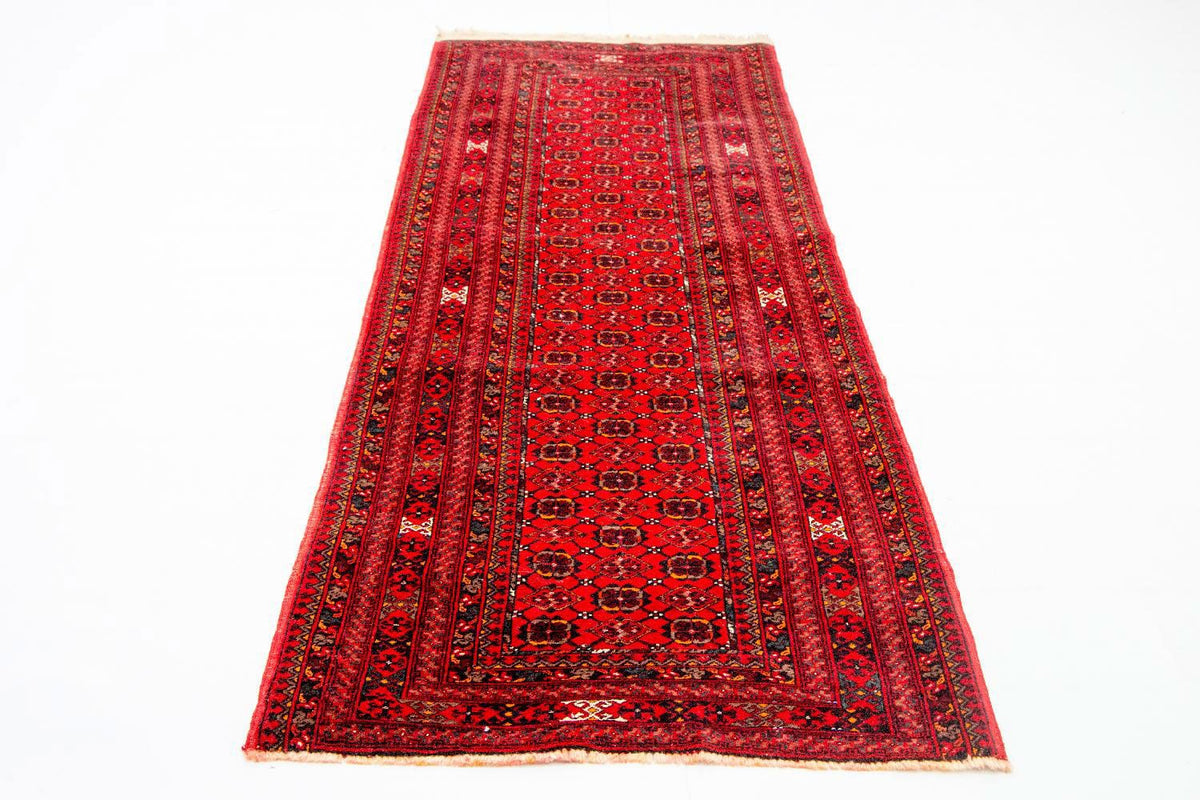 Løber Afghansk tæppe - Bukhara - 257 x 83 cm - rød