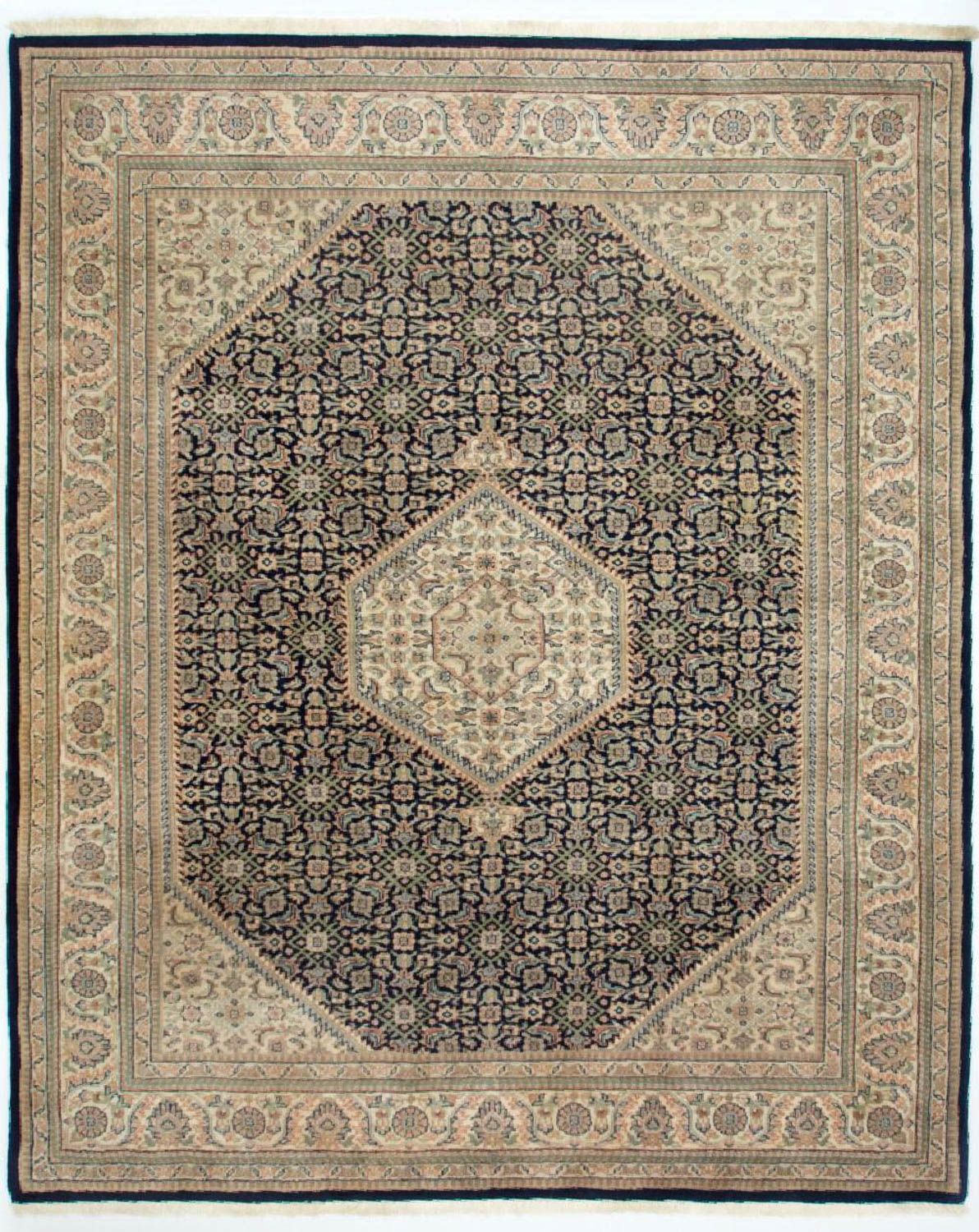 Persisk tæppe - Bijar - 248 x 196 cm - mørkeblå