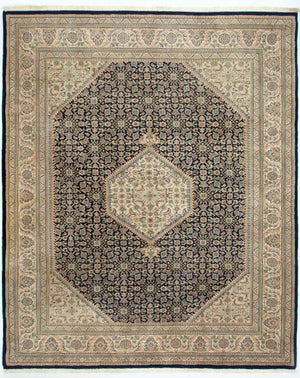 Persisk tæppe - Bijar - 248 x 196 cm - mørkeblå