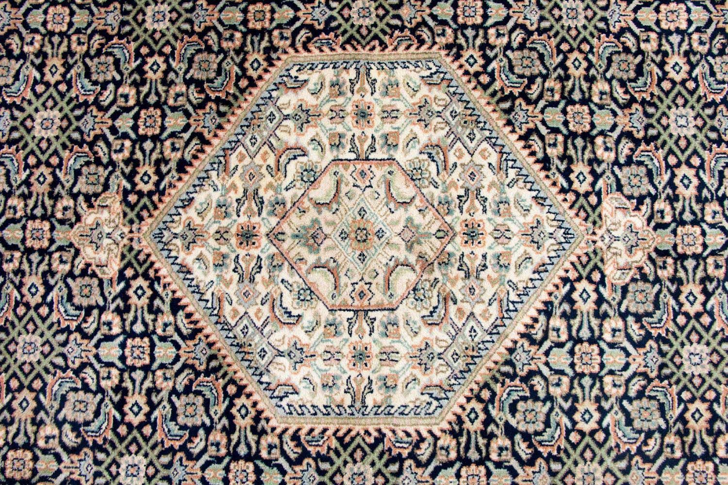 Persisk tæppe - Bijar - 248 x 196 cm - mørkeblå