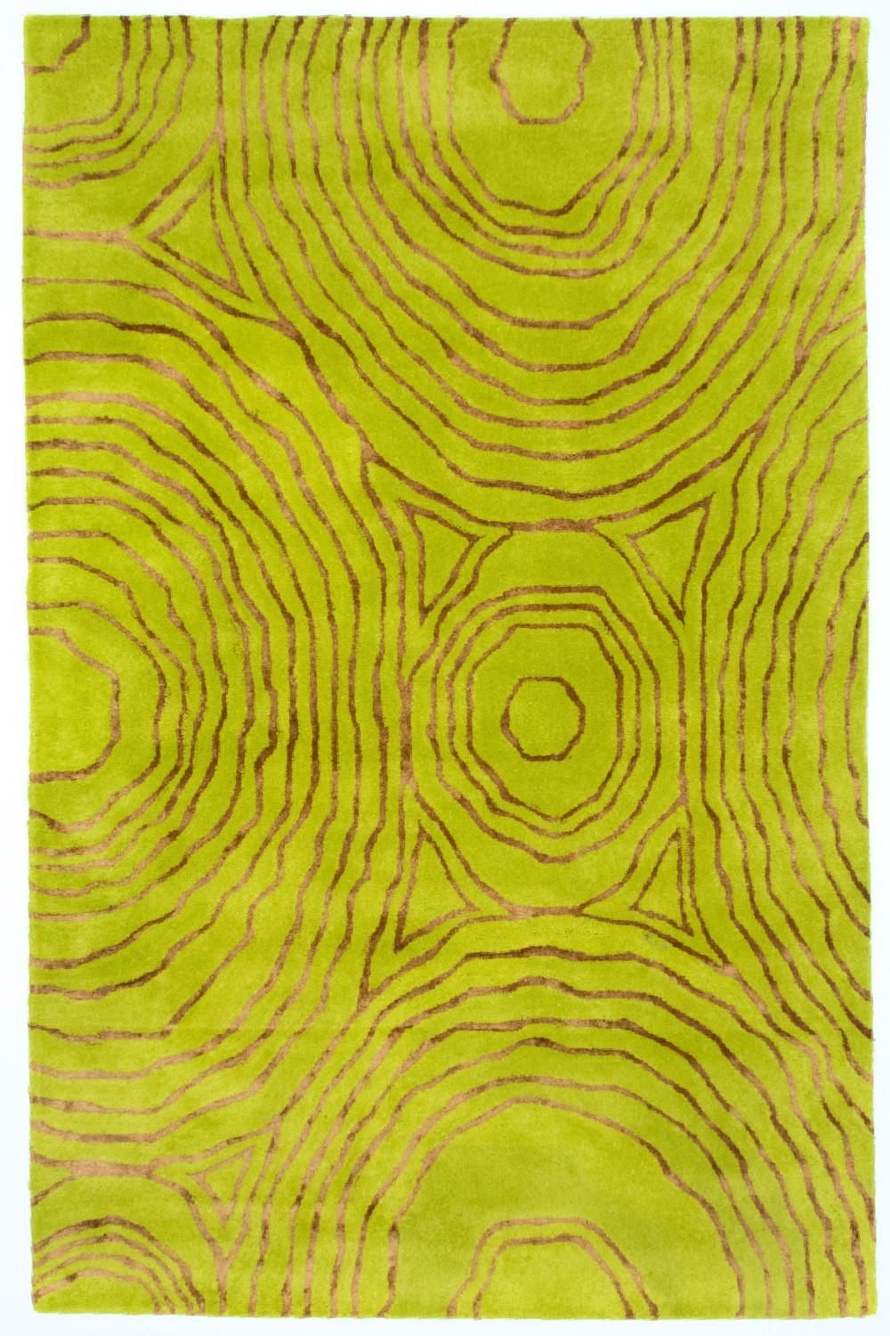 Designer tæppe - 241 x 152 cm - lysegrøn