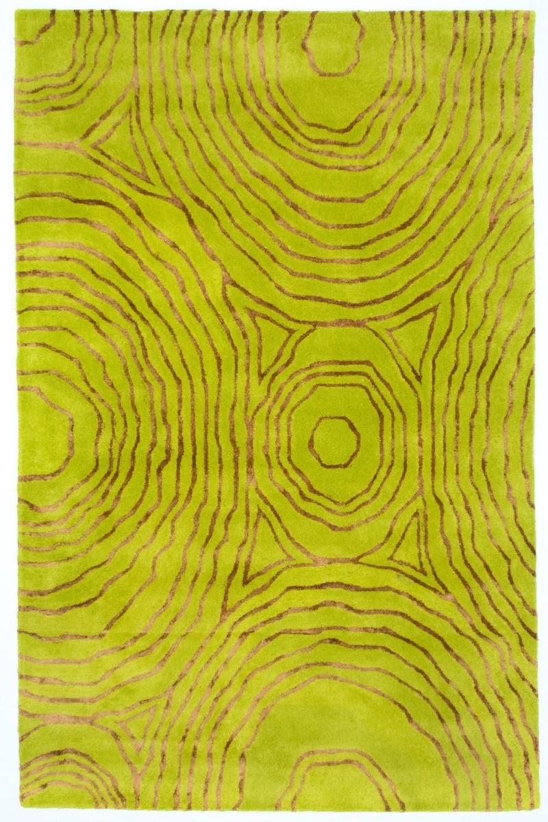Designer tæppe - 241 x 152 cm - lysegrøn