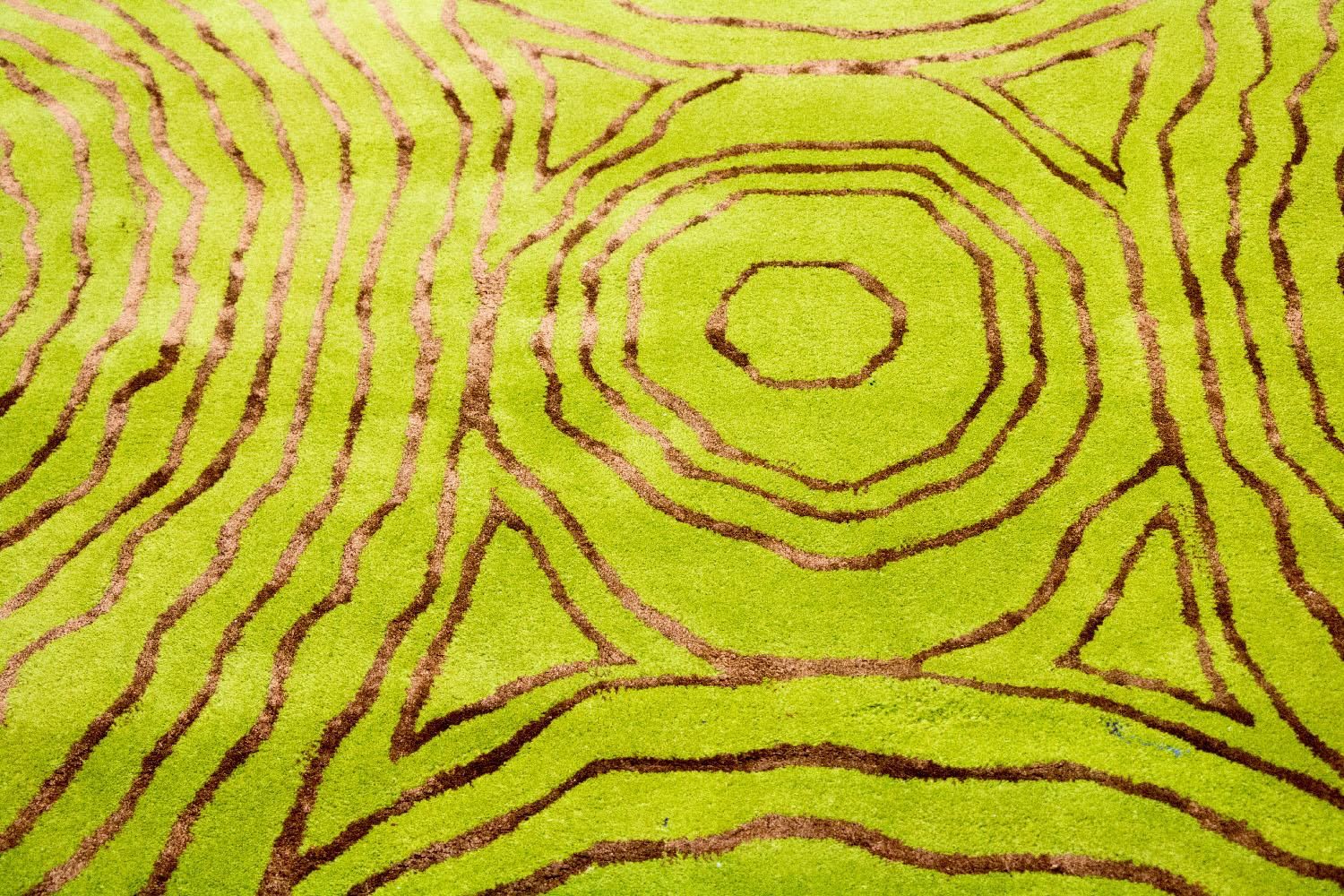 Designer tæppe - 241 x 152 cm - lysegrøn