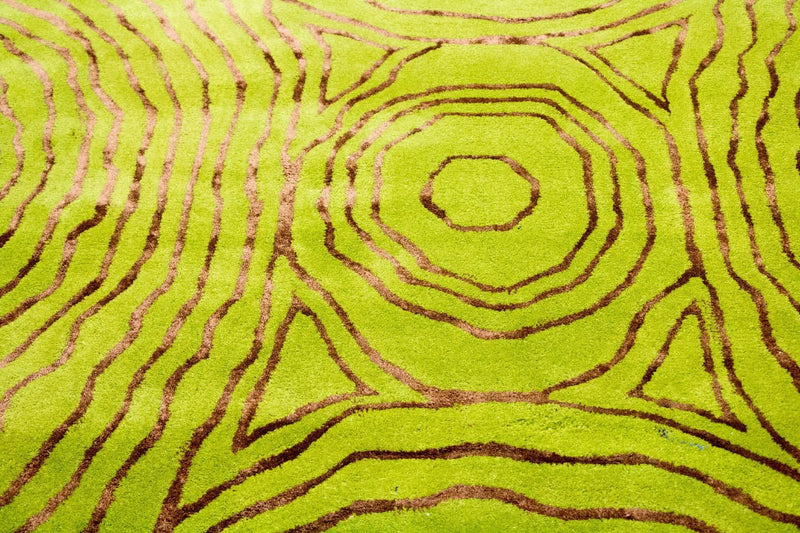 Designer tæppe - 241 x 152 cm - lysegrøn