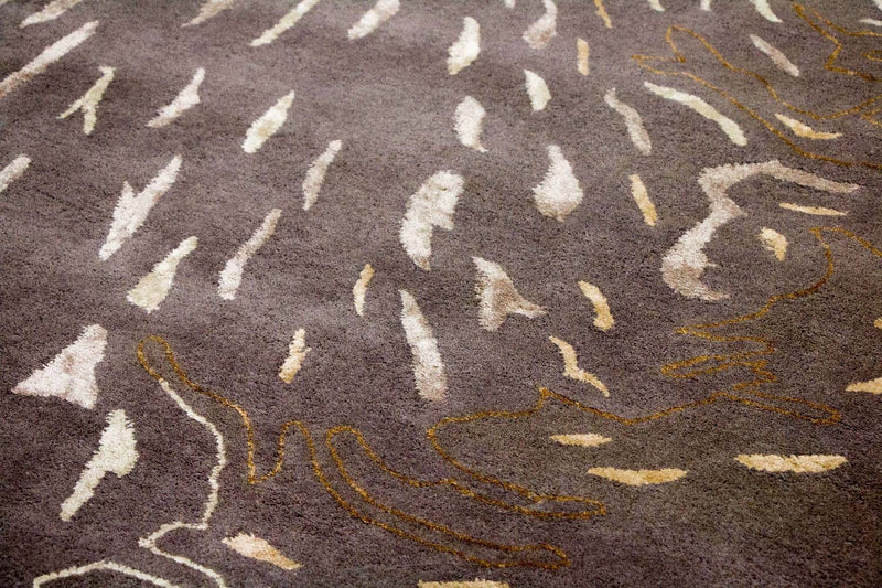 Designer tæppe - 242 x 153 cm - brun