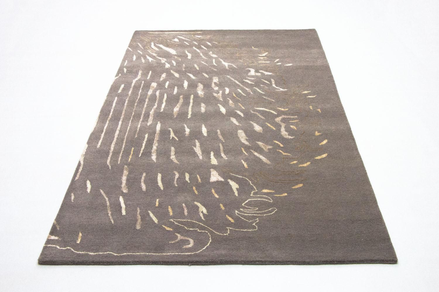 Designer tæppe - 242 x 153 cm - brun