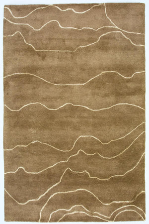 Designer tæppe - 240 x 151 cm - brun